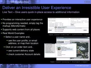 Deliver an Irresistible User Experience