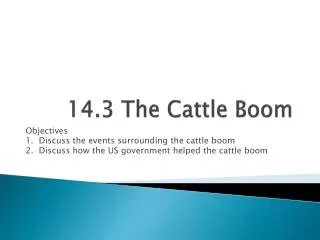 14.3 The Cattle Boom