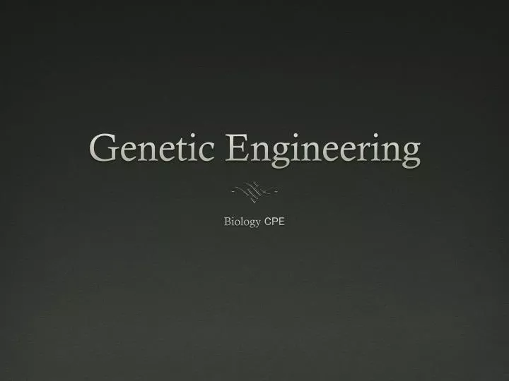 genetic engineering