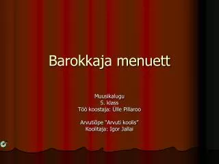 barokkaja menuett