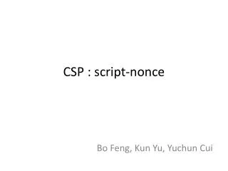 CSP : script-nonce