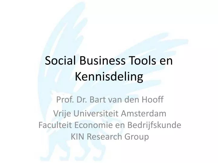 social business tools en kennisdeling