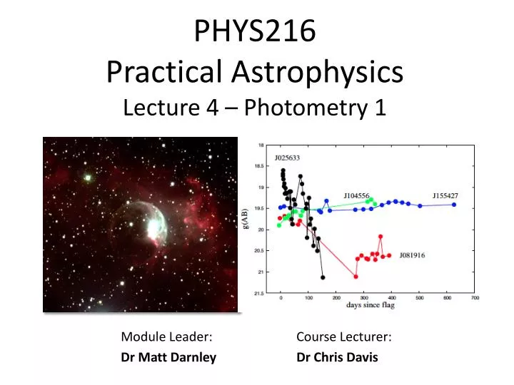 phys216 practical astrophysics lecture 4 photometry 1
