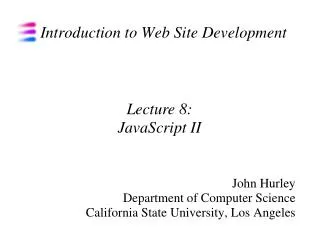 john hurley department of computer science california state university los angeles