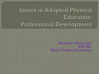 issues in adapted physical education professional development