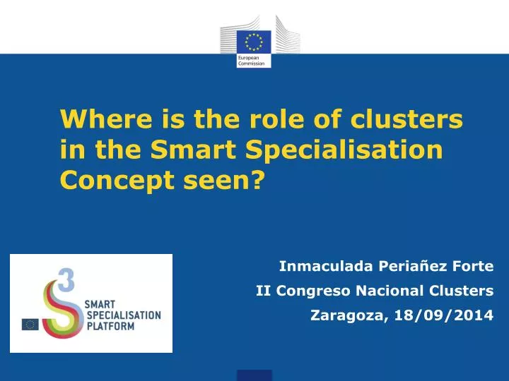 where is the role of clusters in the smart specialisation concept seen