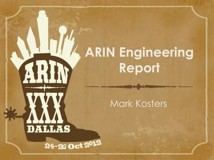arin engineering report