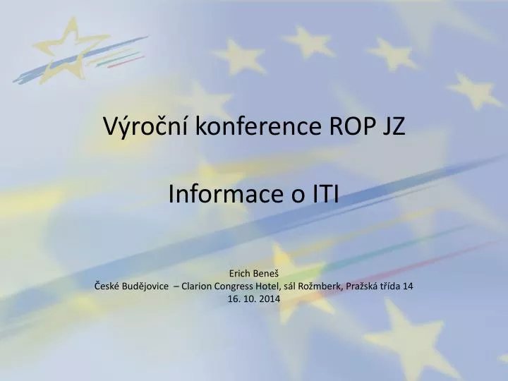 v ro n konference rop jz informace o iti