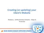 Creating (or updating) your Client’s Website
