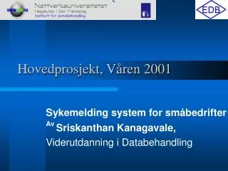 hovedprosjekt v ren 2001