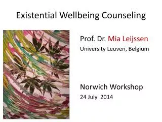 Existential Wellbeing Counseling