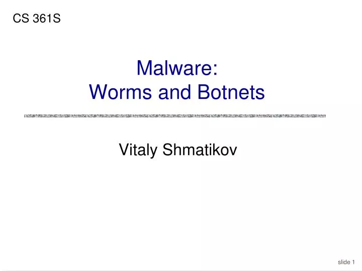 malware worms and botnets