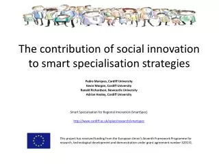 The contribution of social innovation to smart specialisation strategies