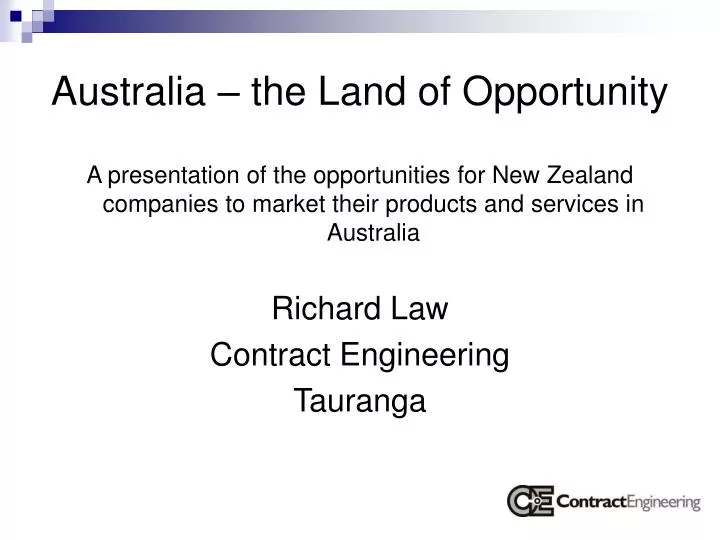 australia the land of opportunity