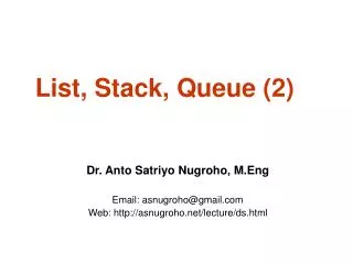 list stack queue 2
