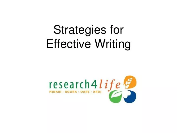 strategies for effective writing