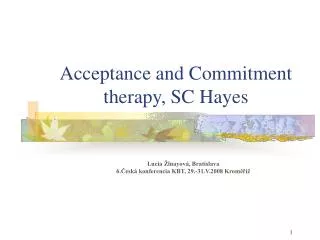 acceptance and commitment therapy sc hayes