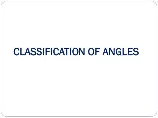 classification of angles