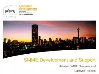 SMME Development and Support