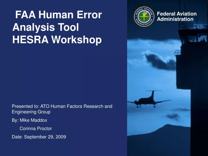 faa human error analysis tool hesra workshop