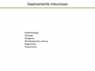 gastroenteritis infecciosas
