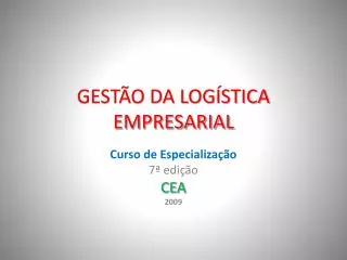 gest o da log stica empresarial