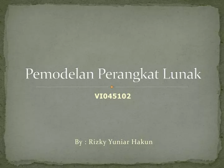 pemodelan perangkat lunak