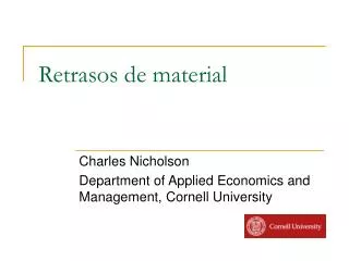 retrasos de material