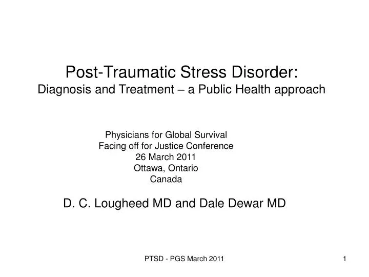 post traumatic stress disorder diagnosis and treatment a public health approach