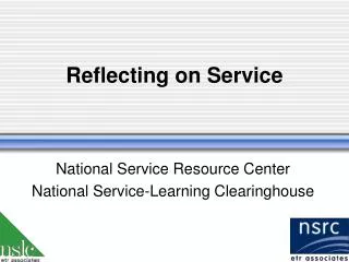 Reflecting on Service