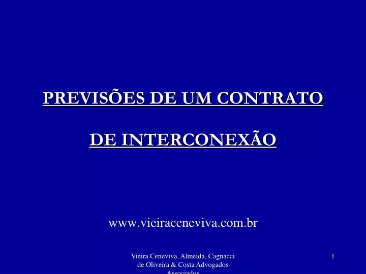 previs es de um contrato de interconex o