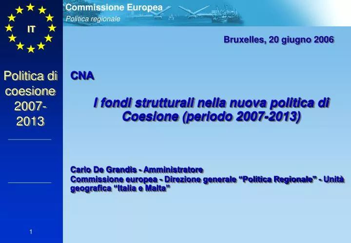 politica di coesione 2007 2013