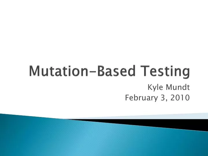 mutation based testing