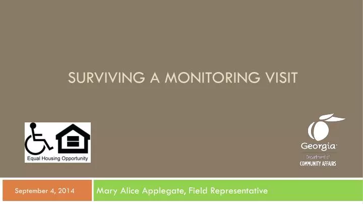 surviving a monitoring visit