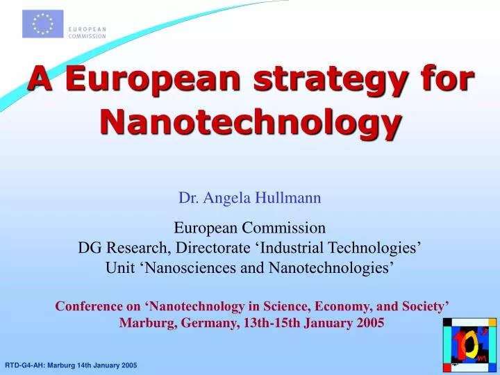 a european strategy for nanotechnology