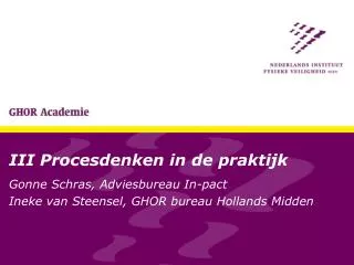 iii procesdenken in de praktijk