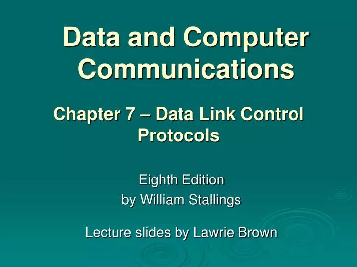 data and computer communications