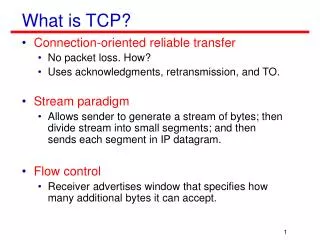 What is TCP?
