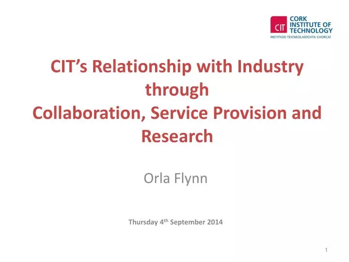 cit s relationship with industry through collaboration service provision and research