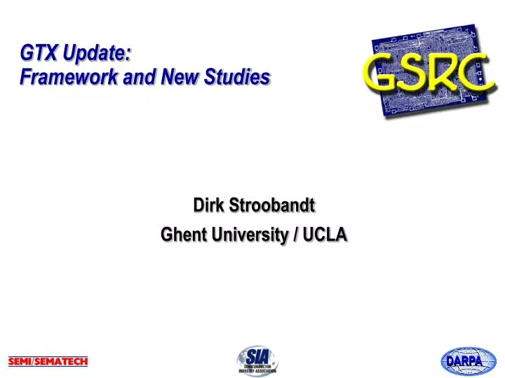 gtx update framework and new studies