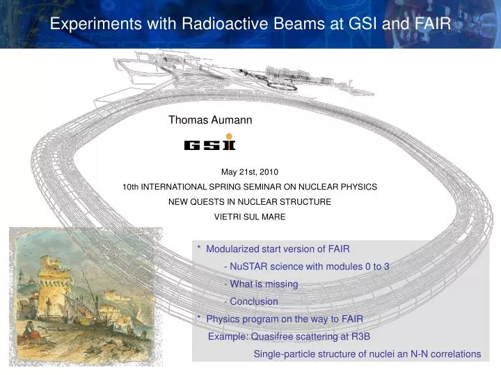 experiments with radioactive beams at gsi and fair
