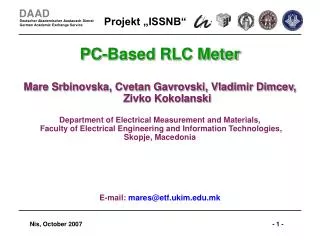 PC-Based RLC Meter