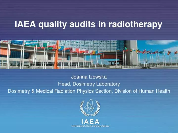 iaea quality audits in radiotherapy