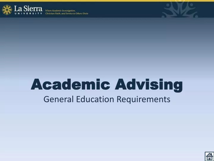 academic advising general education requirements