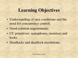 Learning Objectives