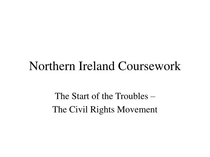 northern ireland coursework