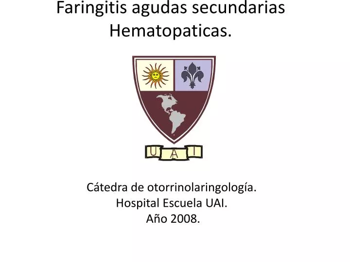 faringitis agudas secundarias hematopaticas