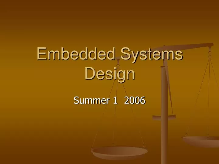 embedded systems design