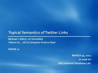 Topical Semantics of Twitter Links