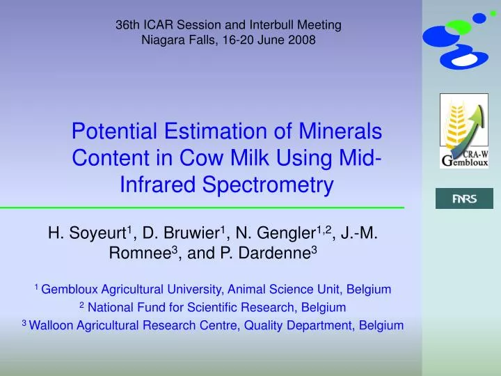 potential estimation of minerals content in cow milk using mid infrared spectrometry